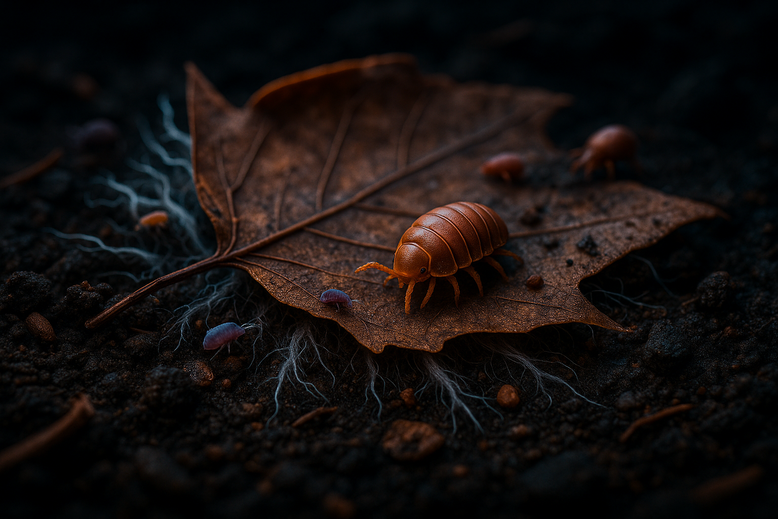 Rez pôdy: póry, korene, tunely s mikrofaunou.